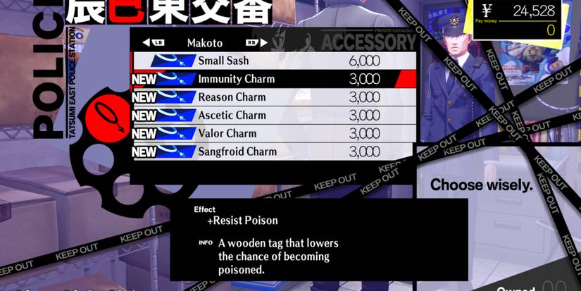 Immunity Charm accessory in Persona 3 Reload