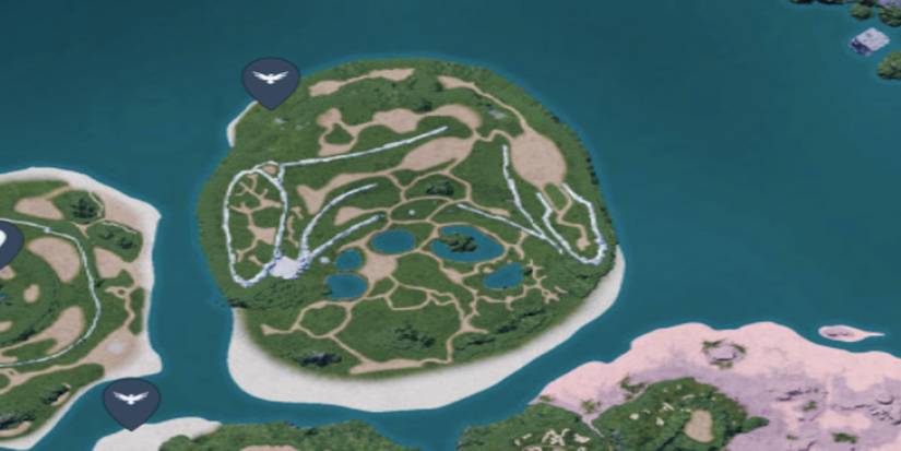 A screenshot of Palworld's map showing Ice Wind Island