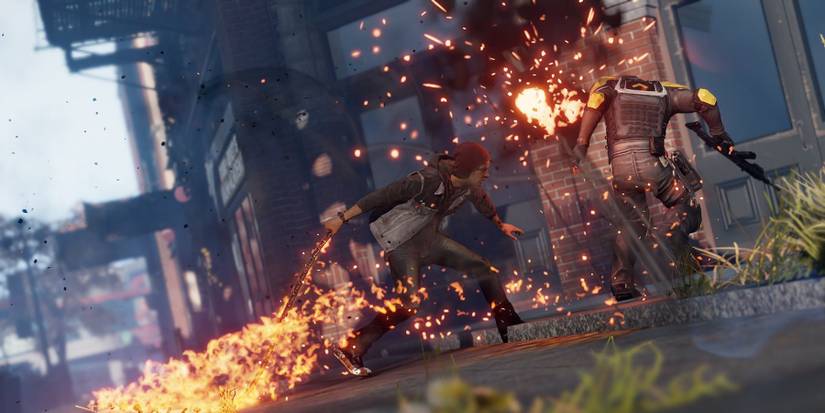 Delsin Rowe fighting an enemy