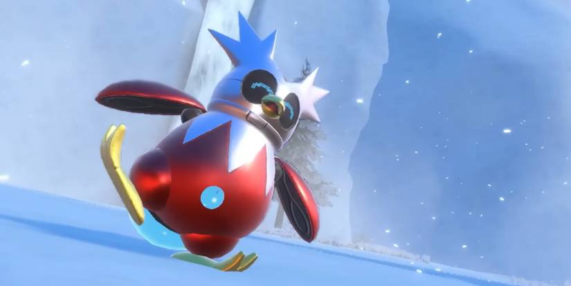 Pokemon Scarlet & Violet Iron Bundle in the snow