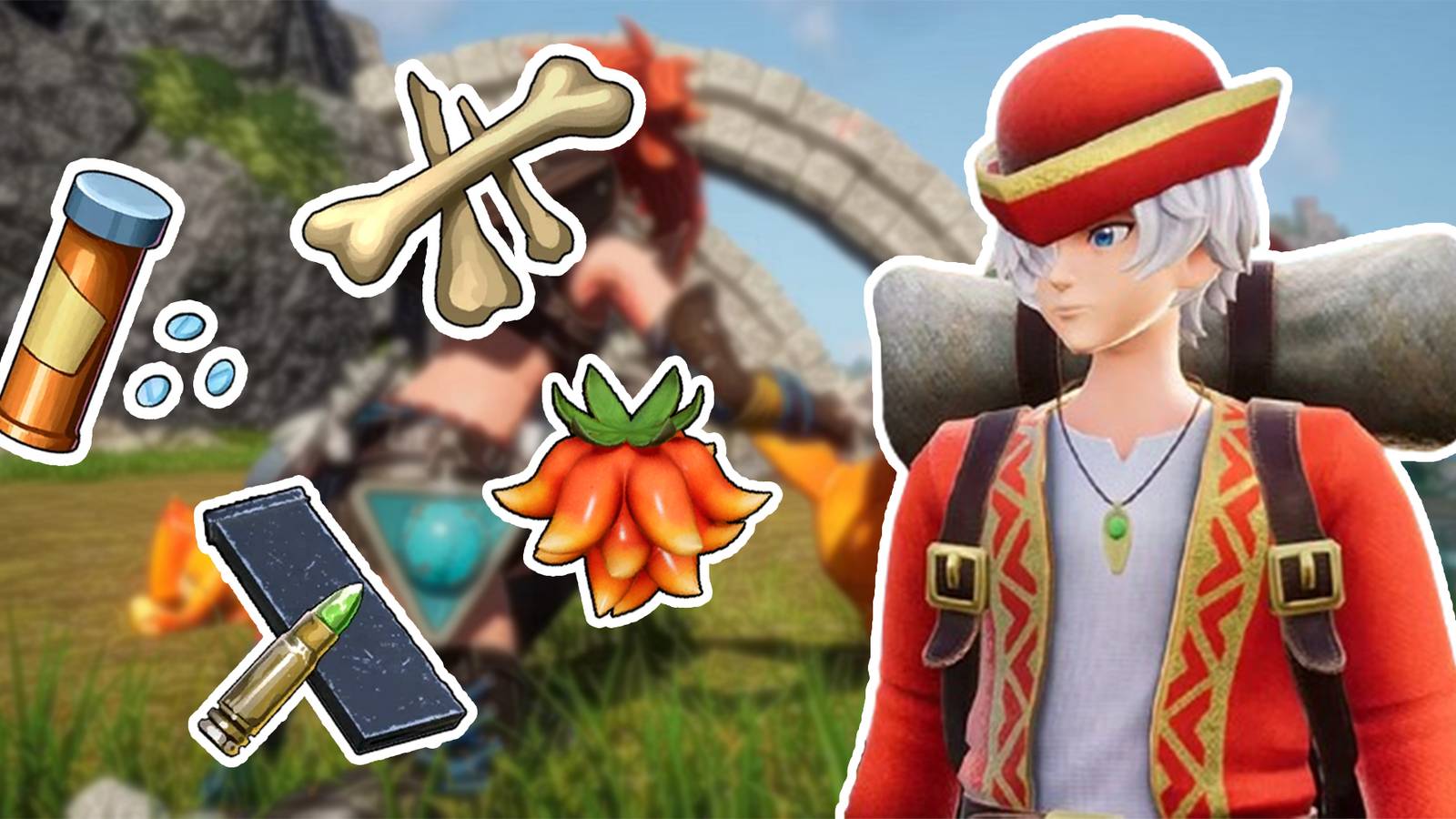 Palworld various items and playable character