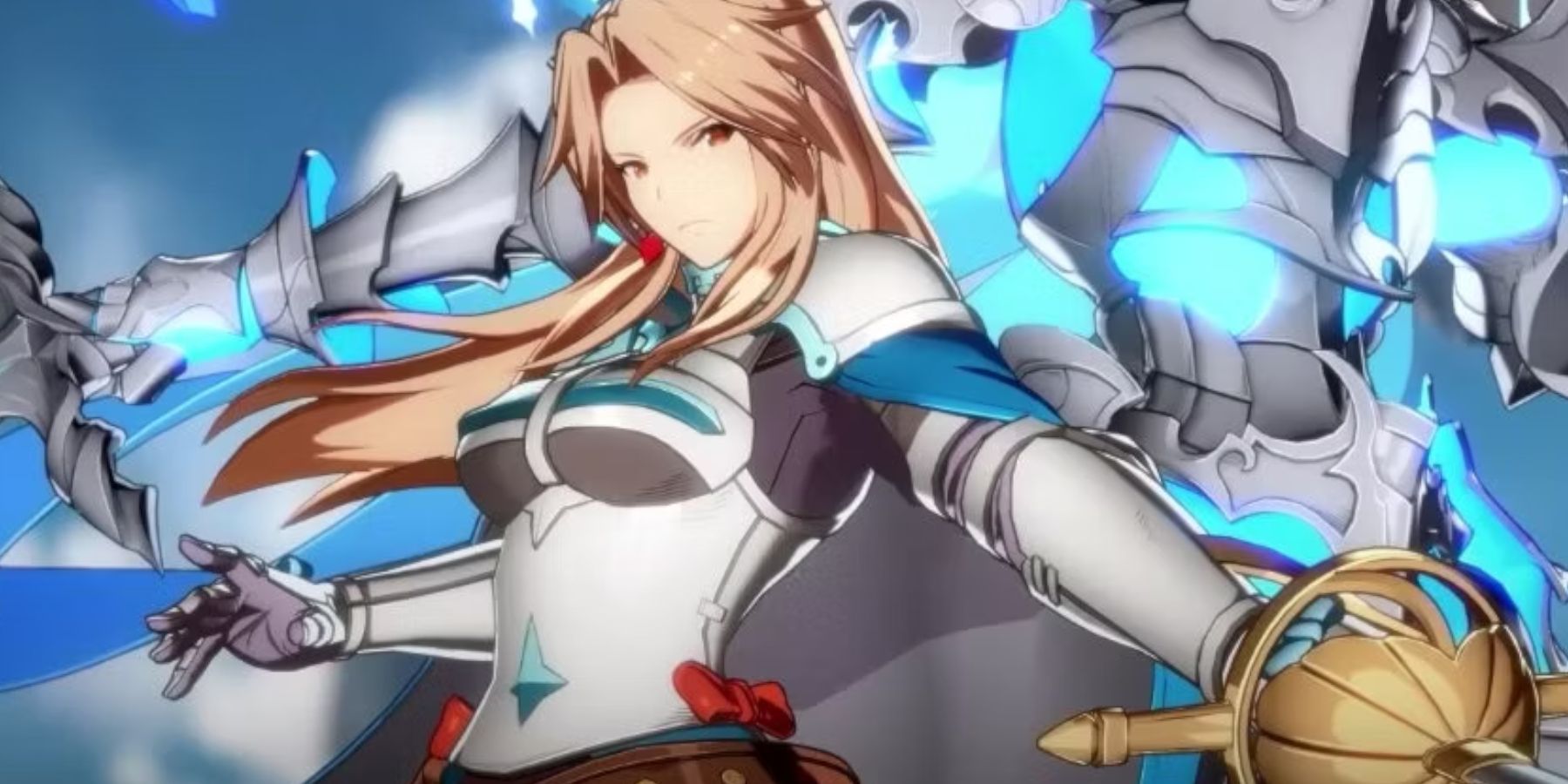 Katalina with Ares behind her