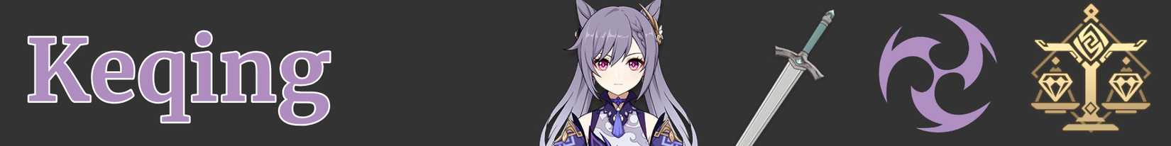 Keqing's weapon element and region - sword electro liyue - genshin impact