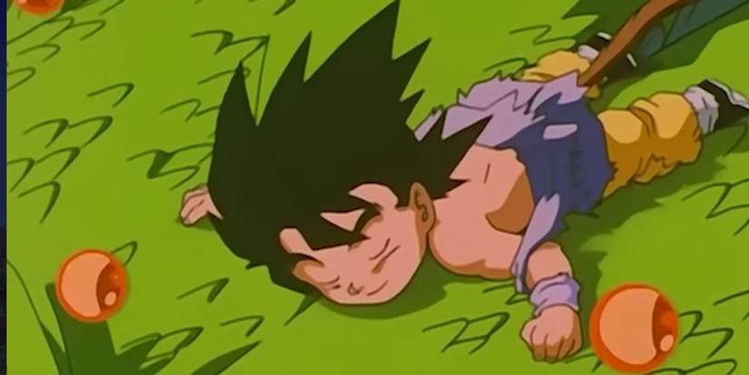 Kid Goku with Shenron