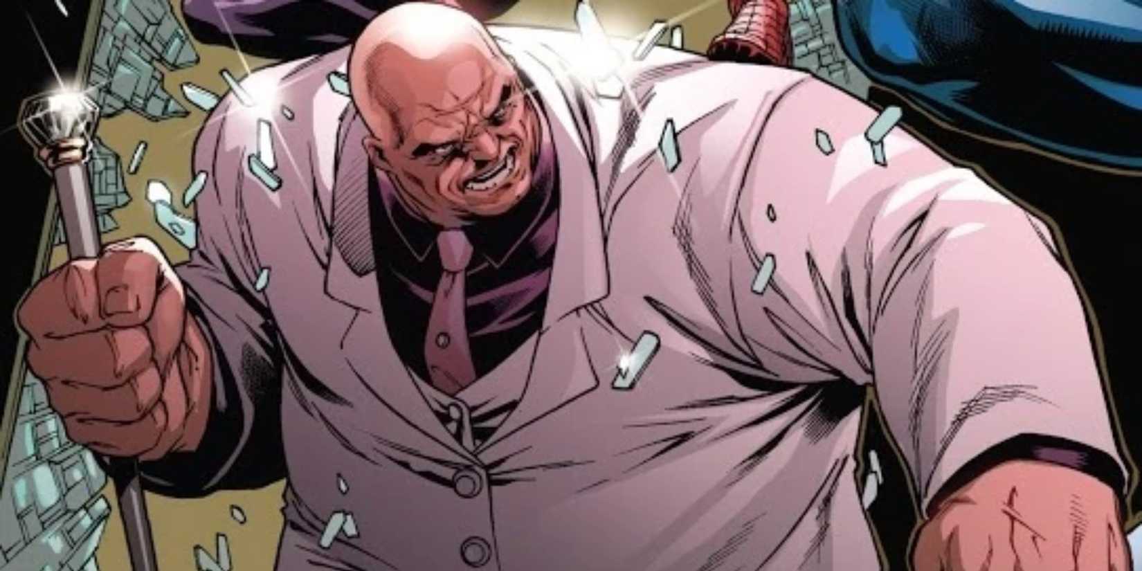 Kingpin holding his walking stick