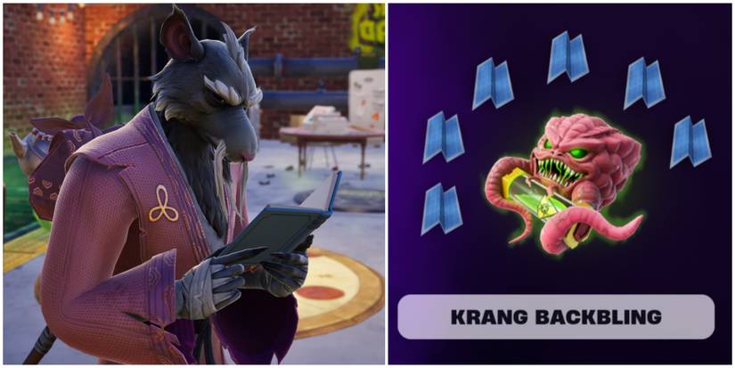 splinter reading a book and krang backbling with blueprints