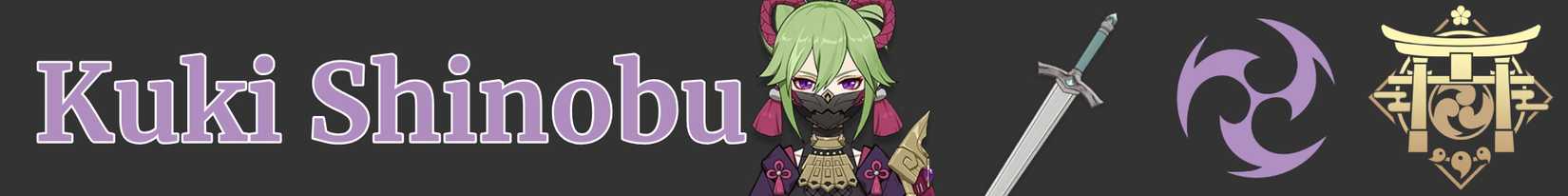 Kuki Shinobu's weapon element and region - sword electro inazuma