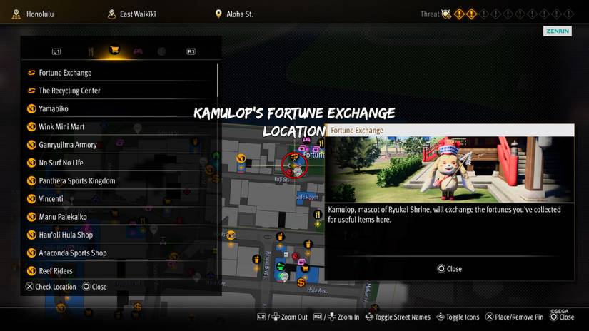 Location of Ryukai Shrine in Like a Dragon: Infinite Wealth.