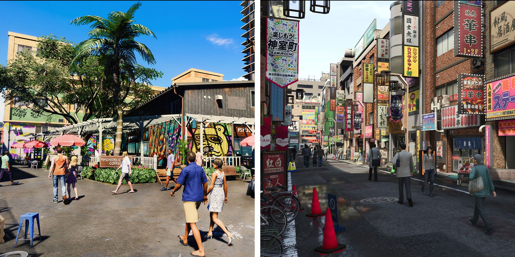 Honolulu and Kamurocho in Like a Dragon: Infinite Wealth