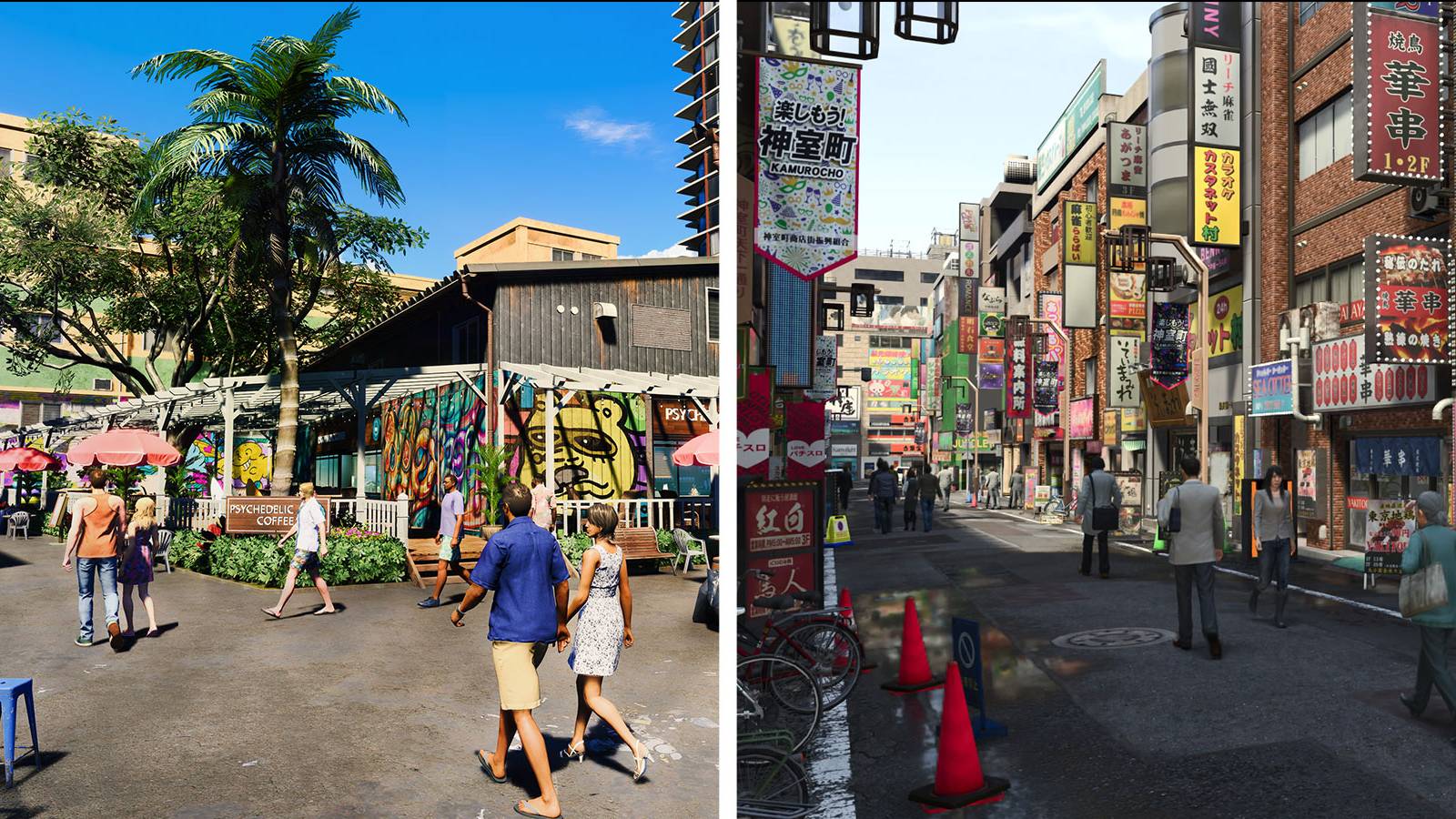 Honolulu and Kamurocho in Like a Dragon: Infinite Wealth