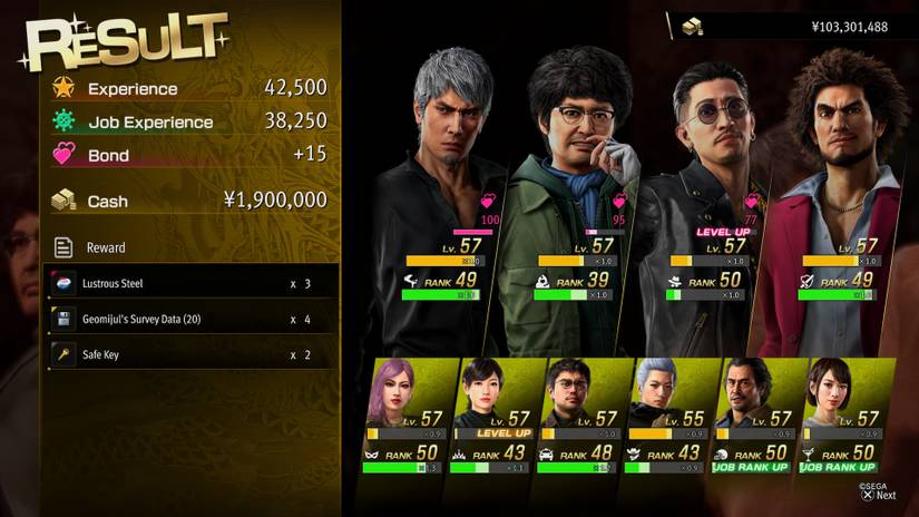 Obtaining Safe Keys as a drop in Like a Dragon: Infinite Wealth.