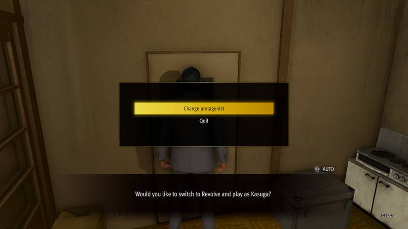 Switching from Kiryu to Kasuga in Revolve Bar in Like a Dragon: Infinite Wealth.
