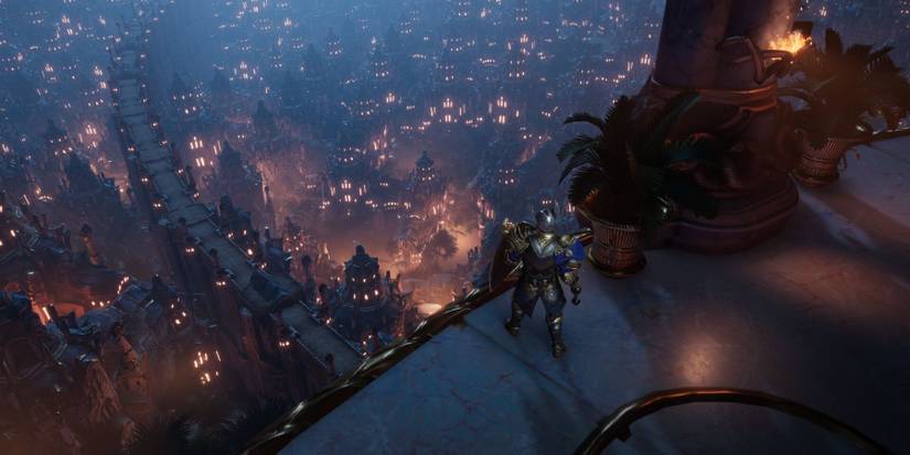 Last Epoch: character next to the town