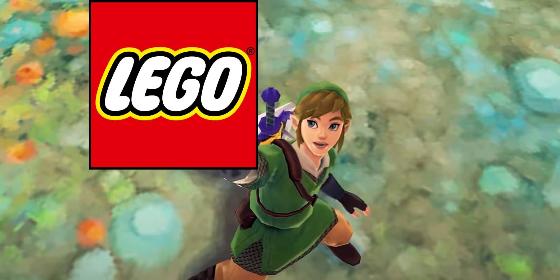 Link from The Legend of Zelda with the LEGO logo