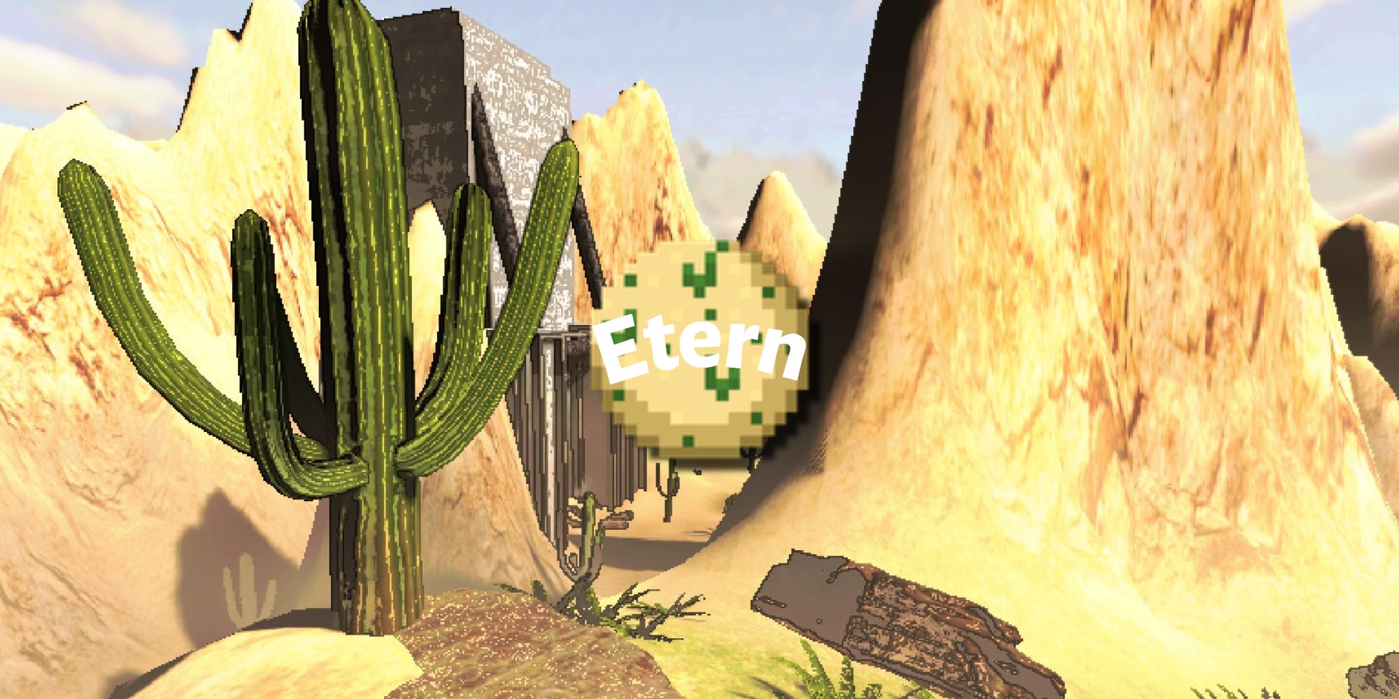 A screenshot from the modded desert moon called Etern which is meant to look like Area 51