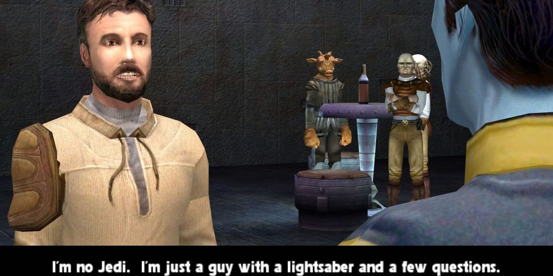 Kyle Katarn in a cantina Star Wars Jedi Outcast