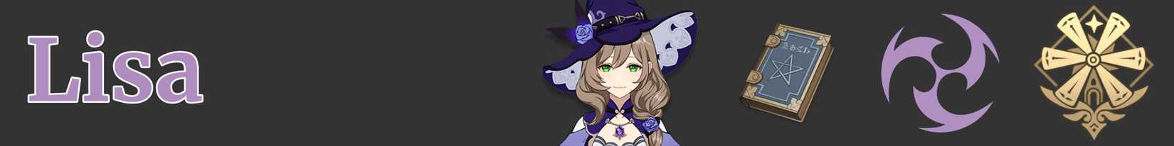 Lisa's weapon, element, and region - catalyst electro mondstadt - genshin impact