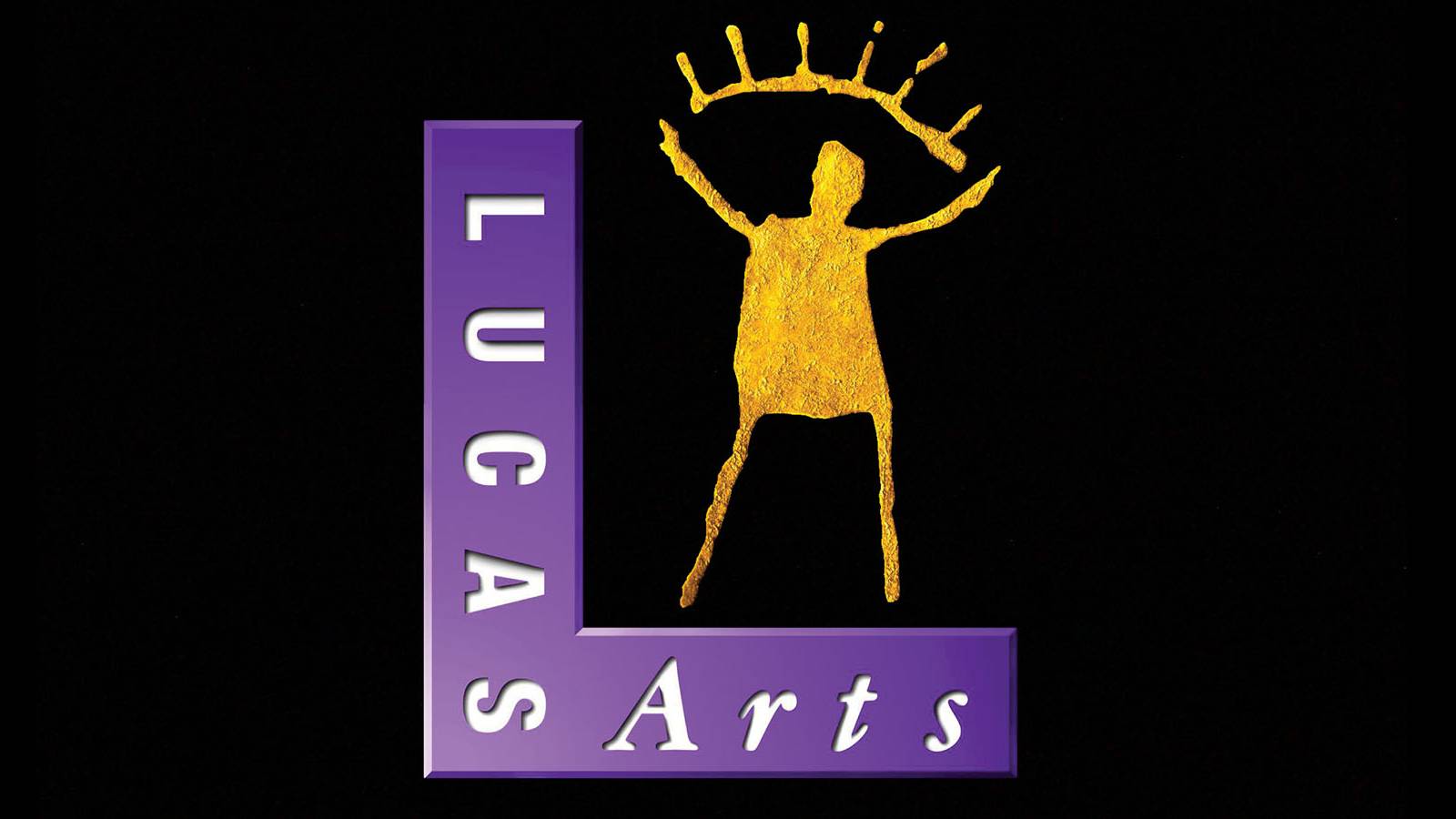 An image of the old LucasArts logo against a black background.