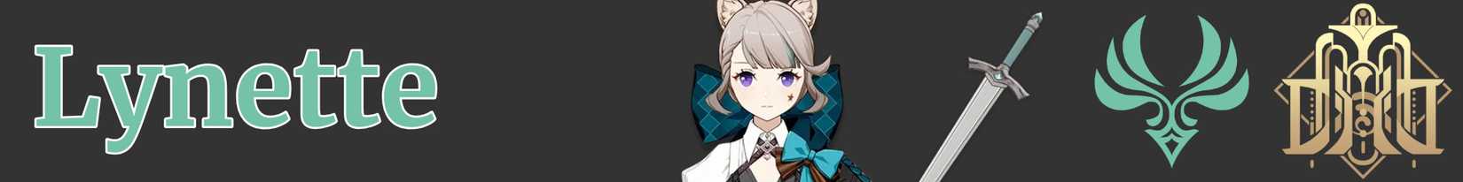 Genshin Impact - Lynette's weapon, element, and region - sword anemo fontaine