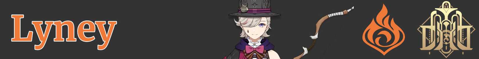 Lyney's weapon element and region - bow pyro fontaine - genshin impact