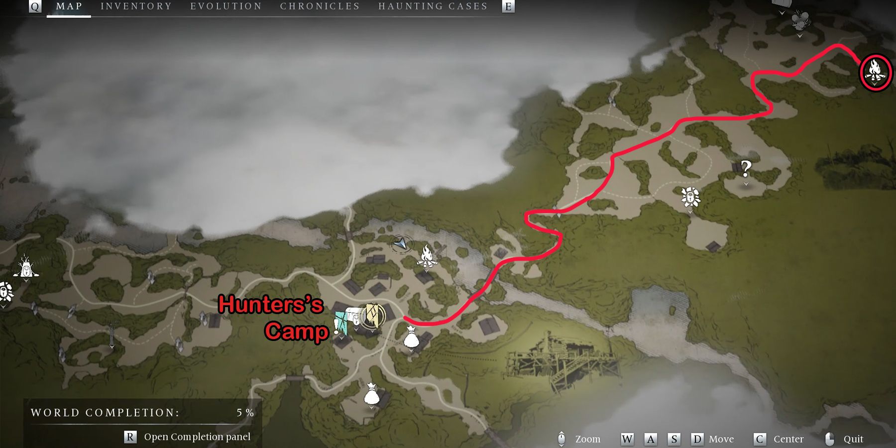 makeshift camp cache treasure map location in banishers ghosts of new eden