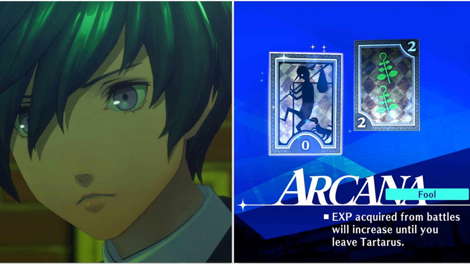 Makoto and The Fool Shuffle Time Card in Persona 3 Reload