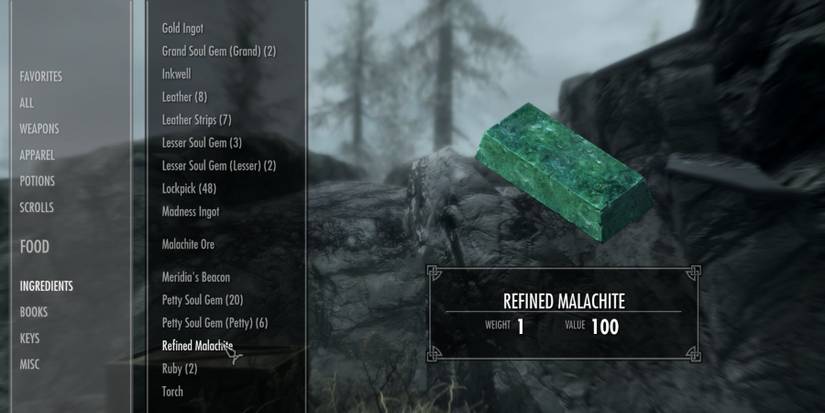 Malachite in Skyrim