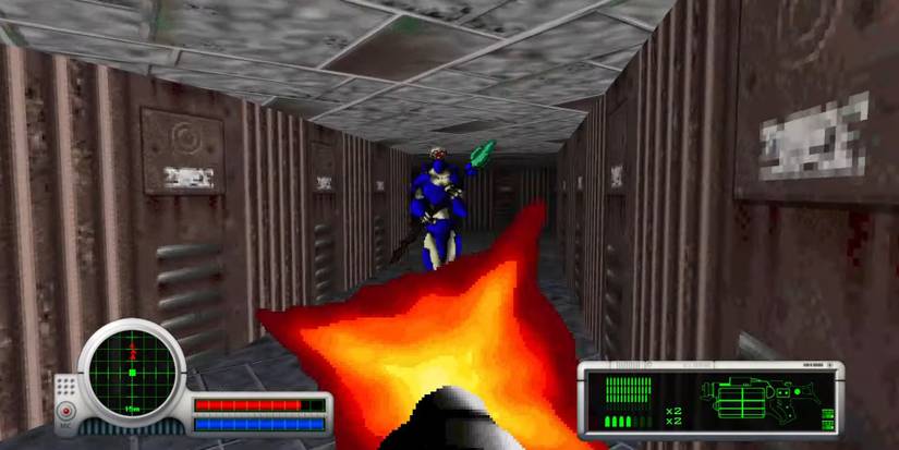 A fight against an alien in Marathon