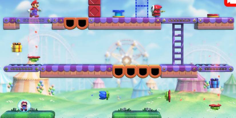 mario enters area 2 free scroll mode level 4-1