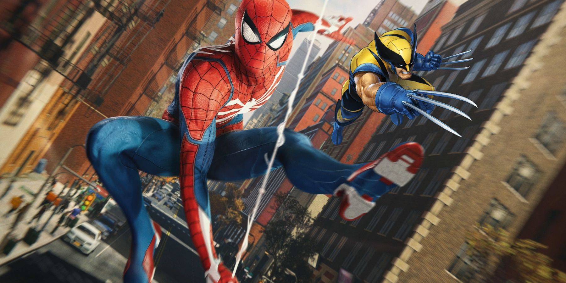 Marvel's Spider-Man Swinging Wolverine