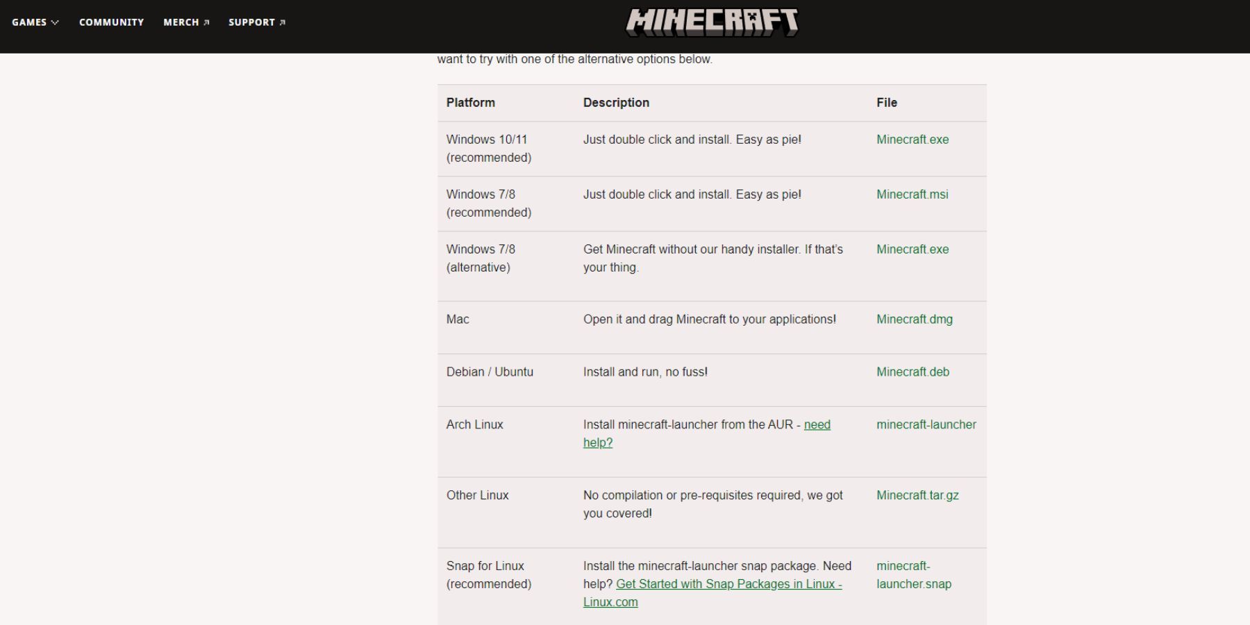 Download Minecraft Java Edition for Chromebook