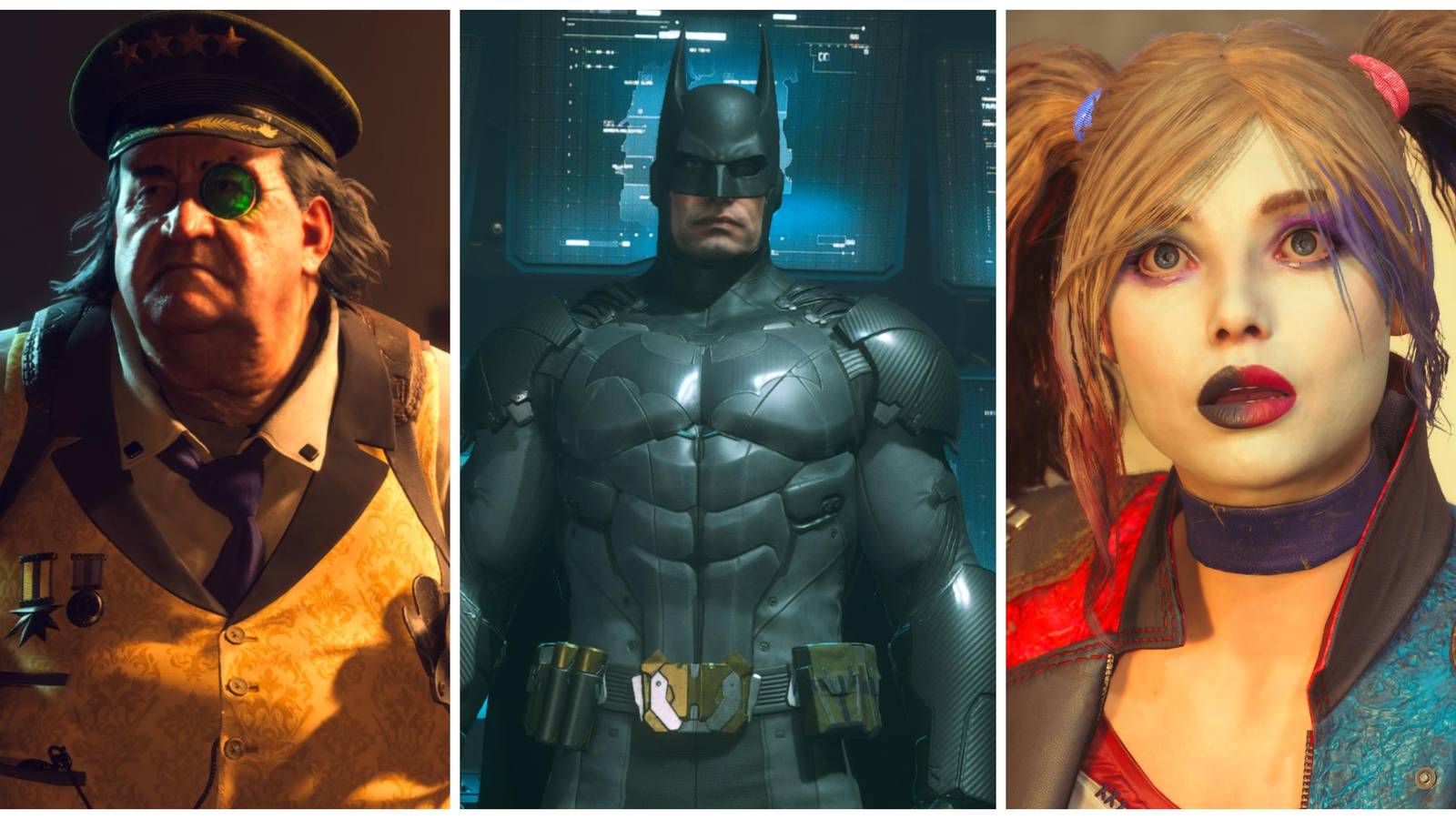 penguin, batman and harley quinn in Suicide Squad: Kill The Justice League