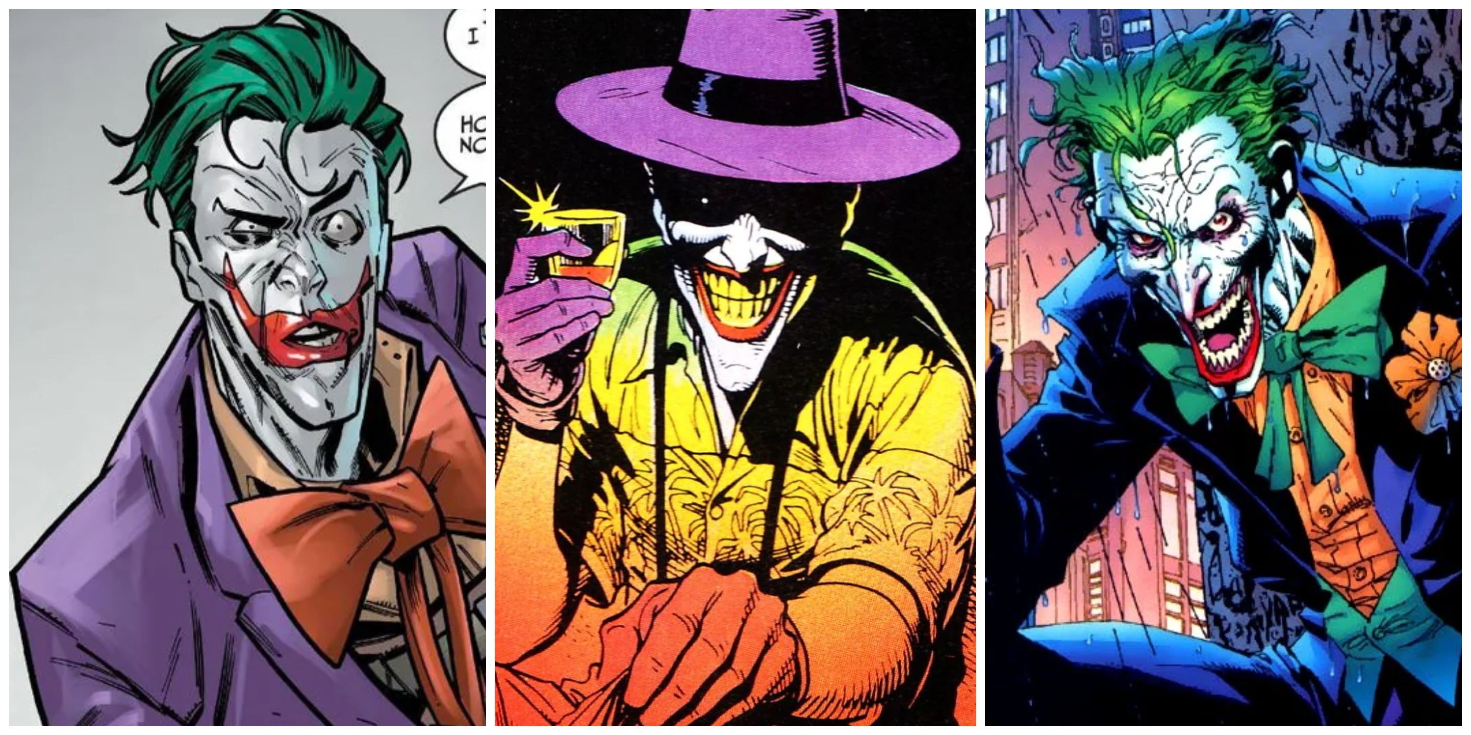 the joker from injustice, killing joke, and batman: hush
