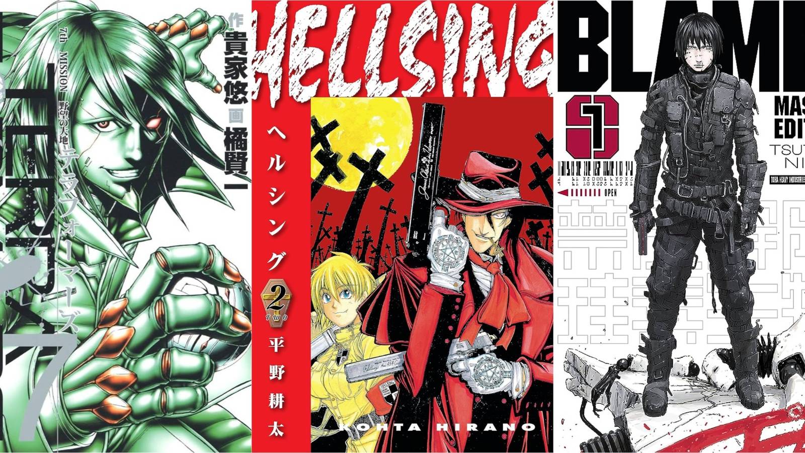 Terra Formars, Hellsing, Blame!