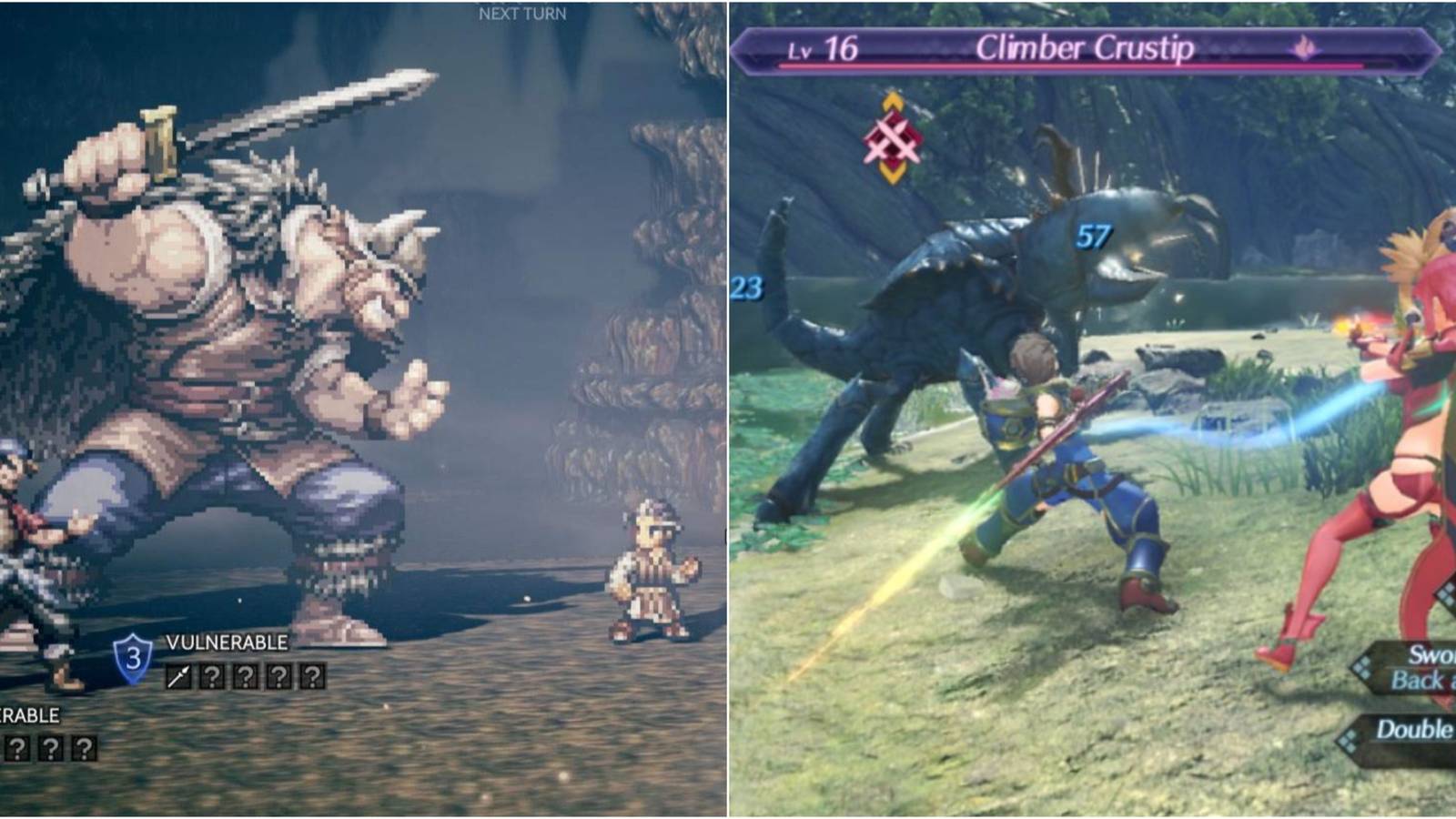 Octopath Traveler and Xenoblade Chronicles 2
