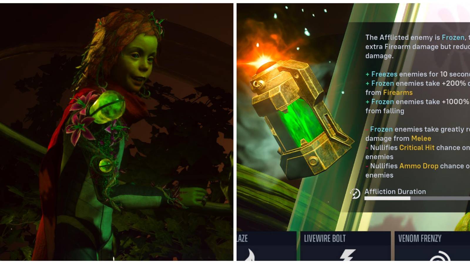 child poison ivy and a venom grenade