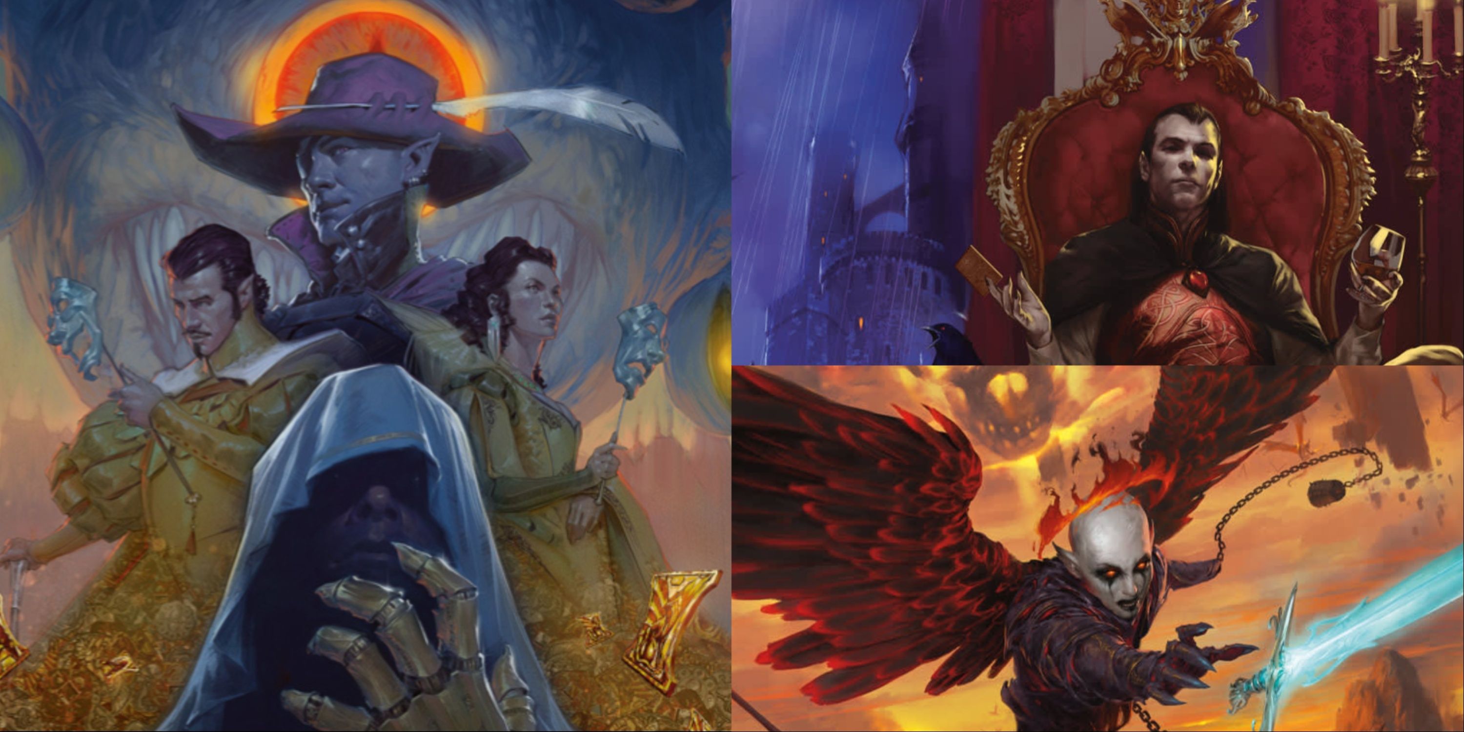 Waterdeep Dragon Heist, Descent into Avernus and Curse of Strahd Cover Art