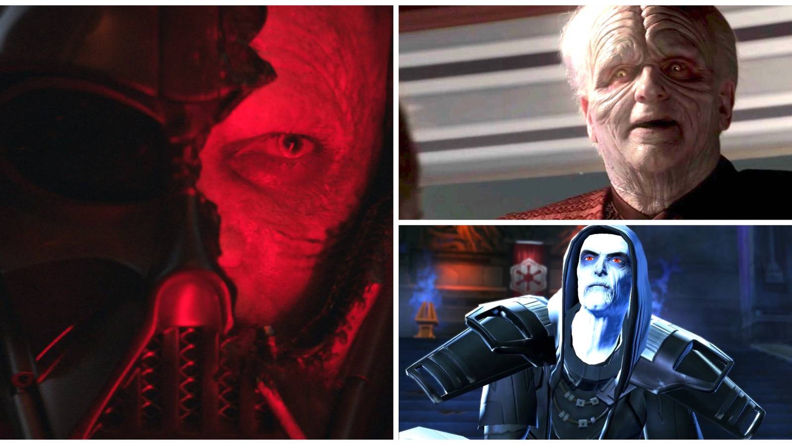 darth vader cracked mask, emperor palpatine, vitiate