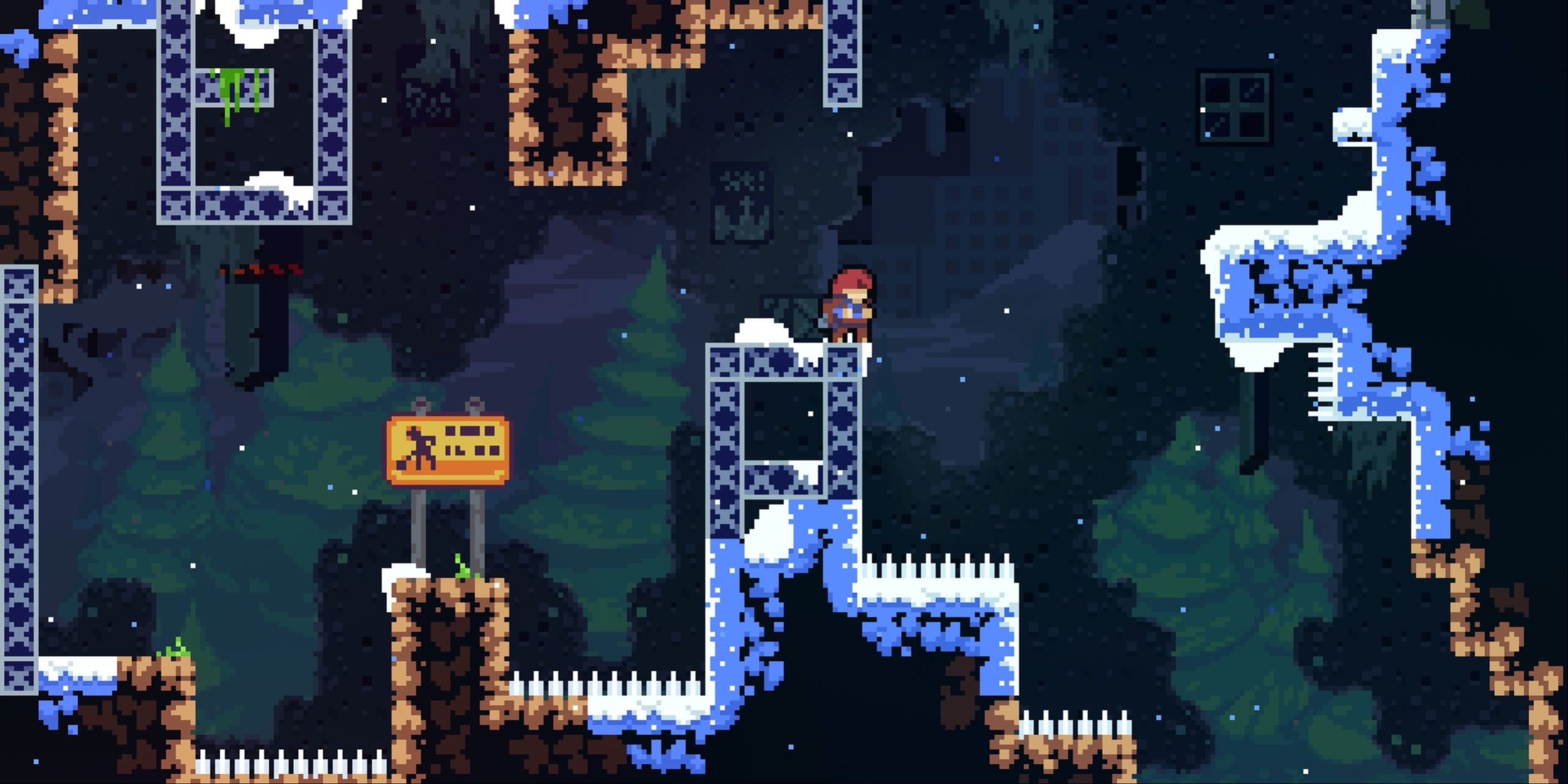 Celeste Player Waiting To Make A Jump