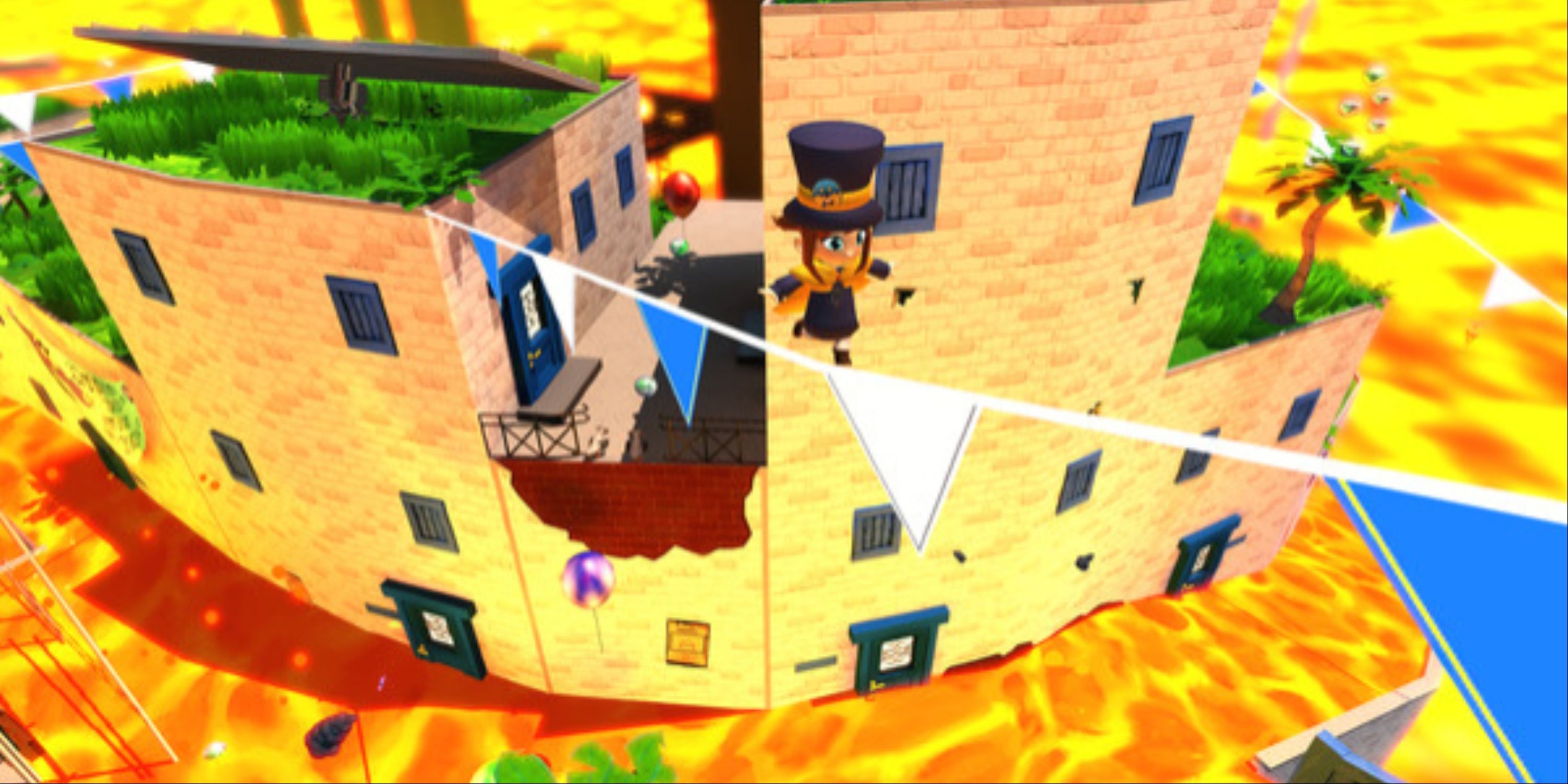 A Hat In Time Hat Kid Walks Across A Tightrope