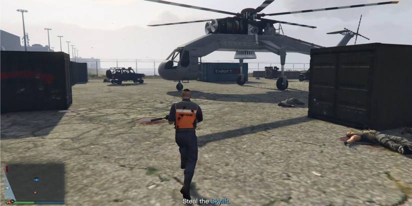GTA Online Salvage Yard Heist Cargo Ship Robbery Planning Work Skylift