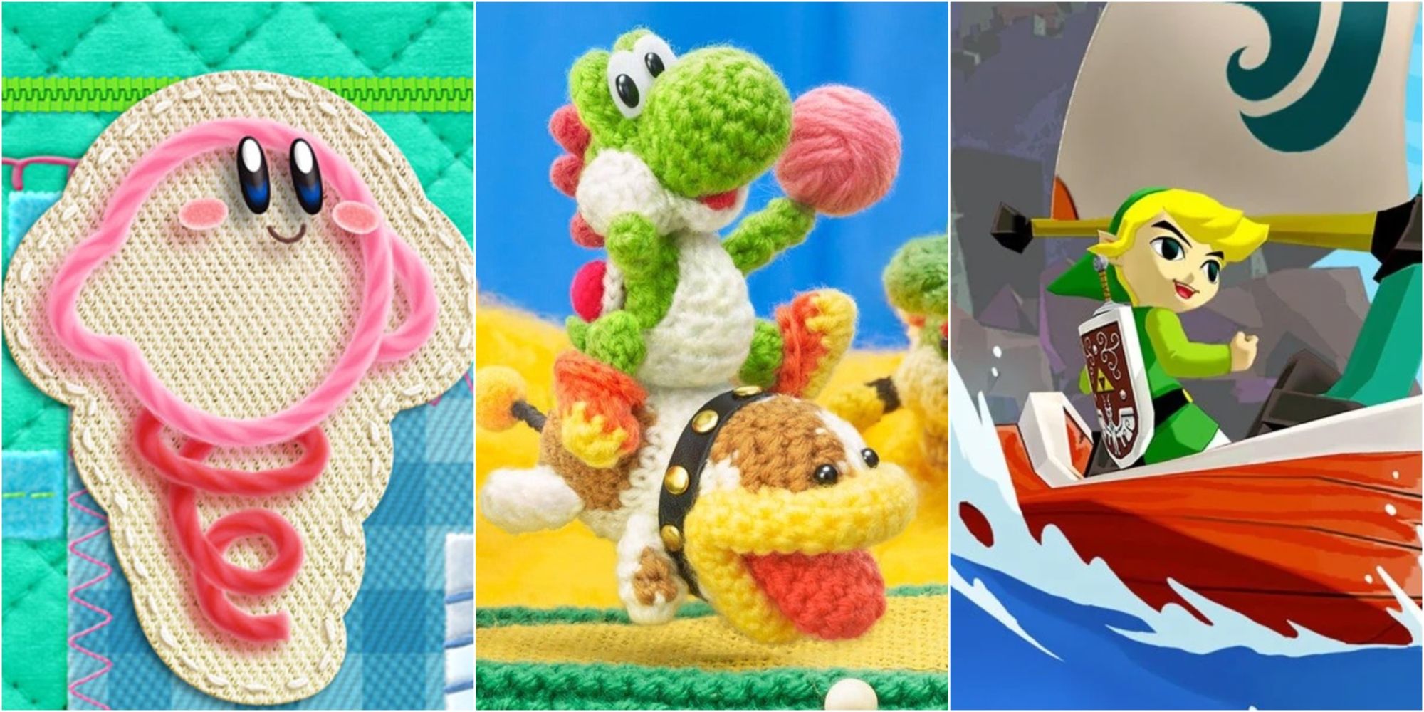 Kirby, Yoshi and Link 