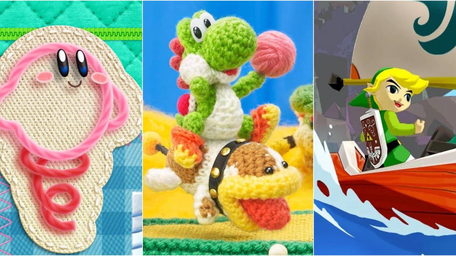 Kirby, Yoshi and Link 