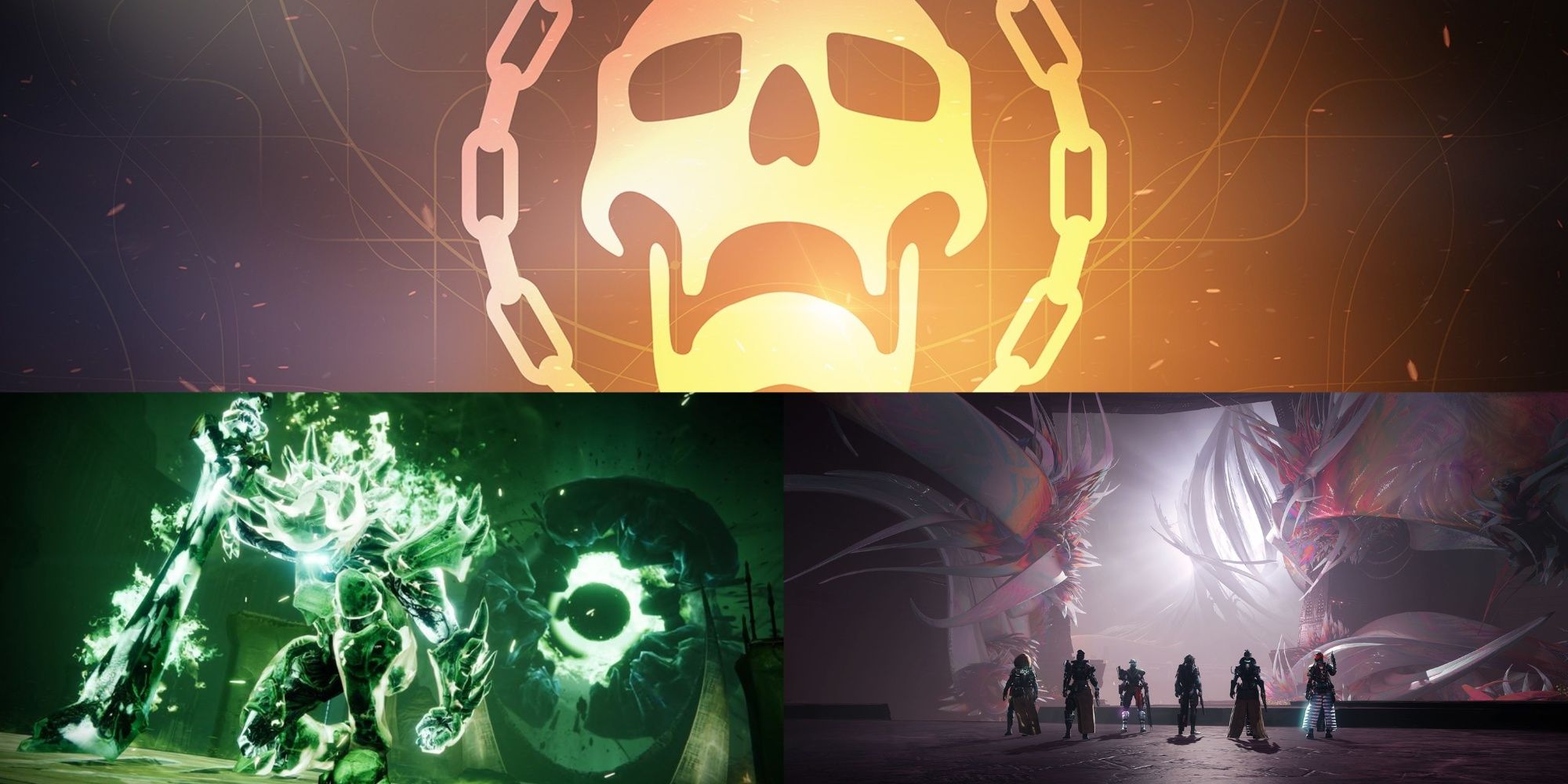 Raid Image Collage of Crota's End and Root of Nightmares From Destiny 2