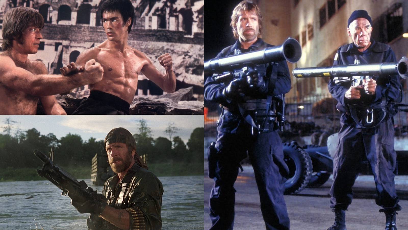 Chuck Norris split image