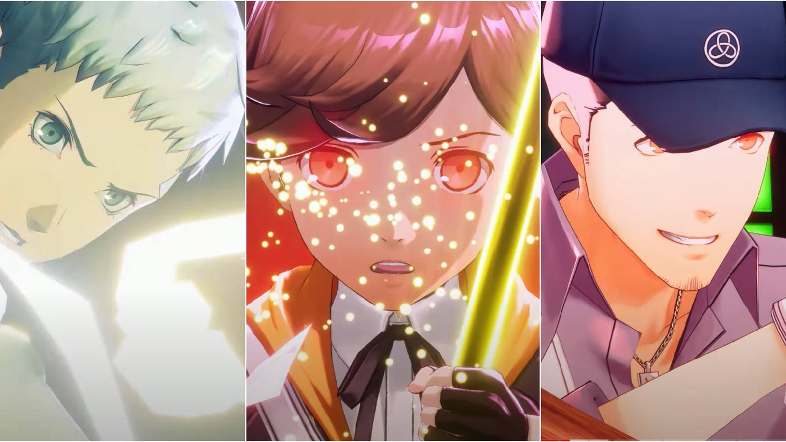 Akihiko, Ken and Junpei performing their Theurgy attacks 