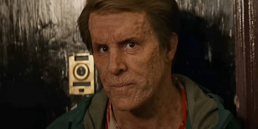 wade wilson looking at the camera