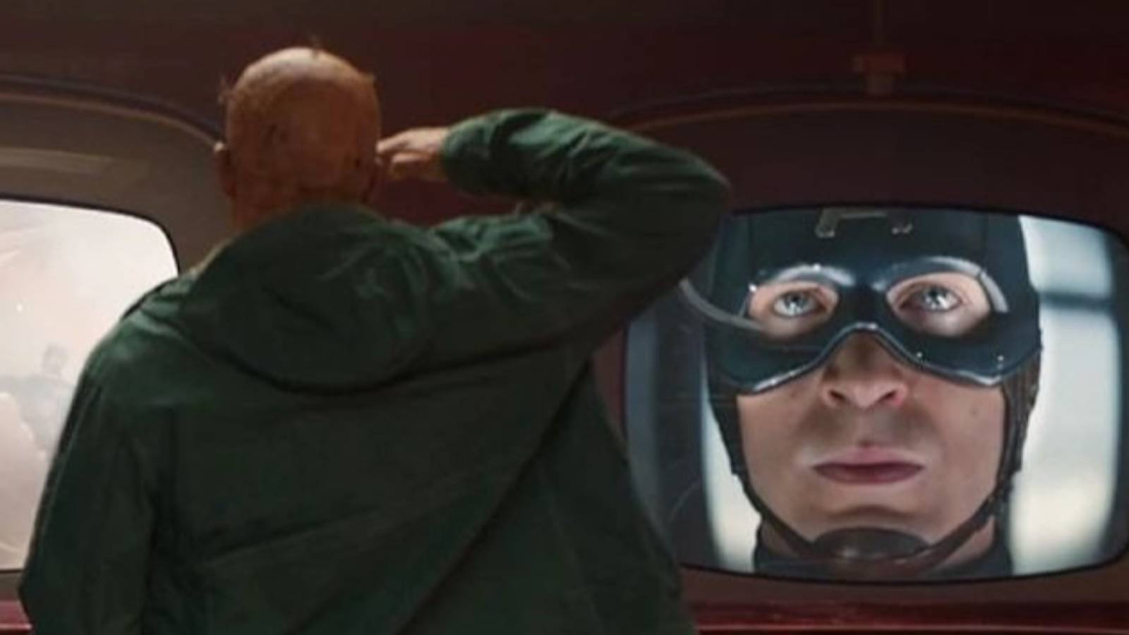 wade wilson saluting captain america