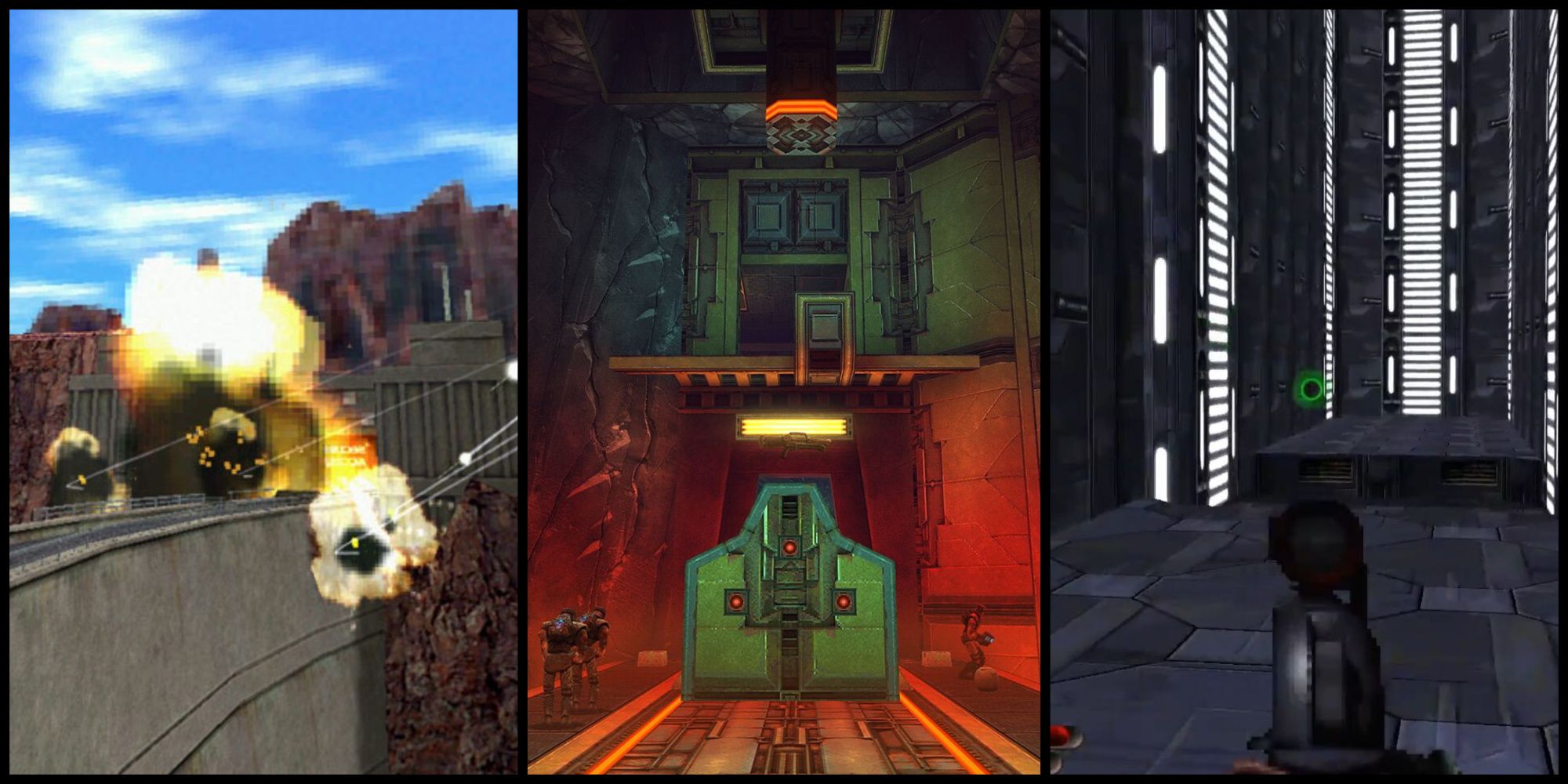Pictures from Half-Life, Quake 2, and Marathon Infinity