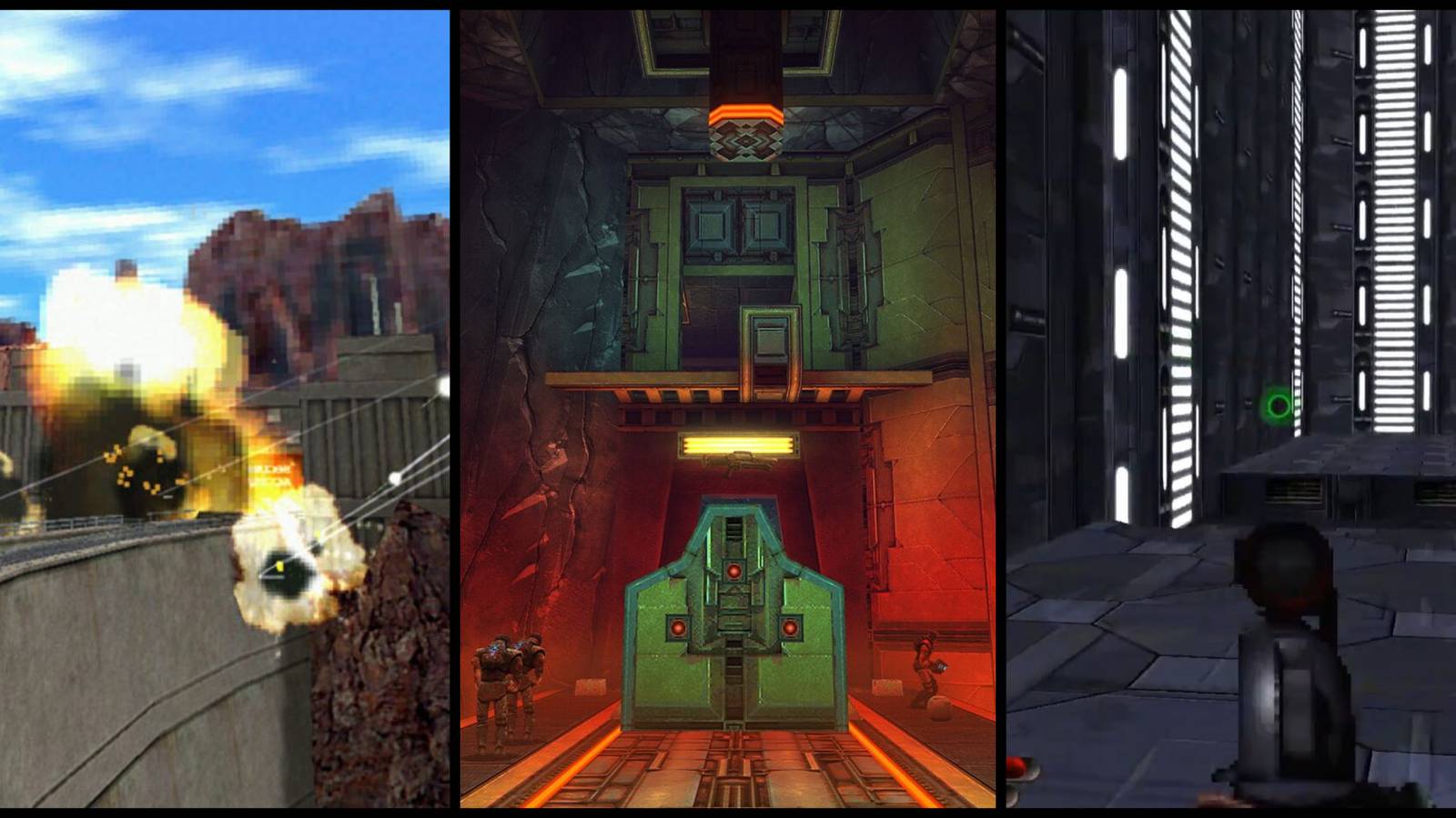 Pictures from Half-Life, Quake 2, and Marathon Infinity